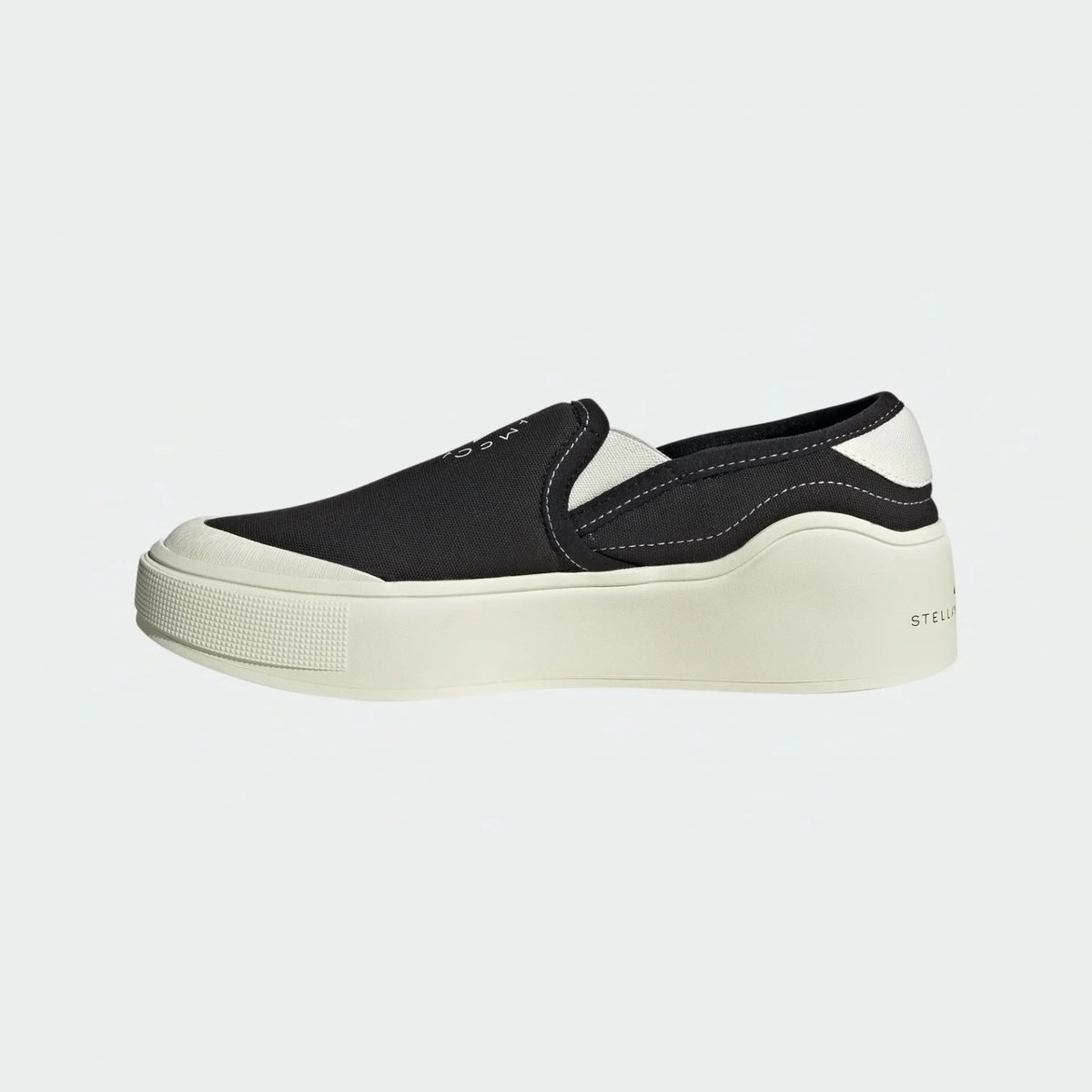 Buty Adidas Stella Mccartney Court Slip-On 40 Czarne Damskie, Wegańskie,