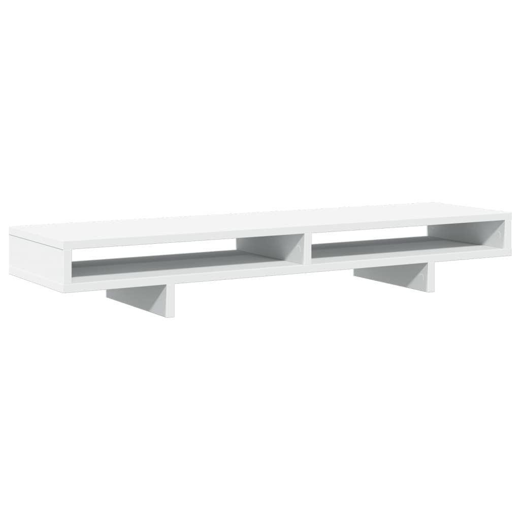 vidaXL Podstawa pod monitor biała 100x27x15 cm Materiał drewnopochodny