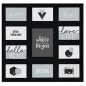 Ramki na zdjęcia - Ramka Gael czarna na 11 zdjęć - miniaturka - grafika 1