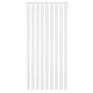 vidaXL Żaluzje pionowe z białego materiału 120x180 cm - Żaluzje - miniaturka - grafika 1