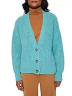 Swetry damskie - ESPRIT Damski kardigan 101ee1i335, 470/turkusowy, S - miniaturka - grafika 1