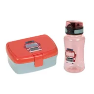 Bidony dla dzieci - Zestaw na lunch Lunchbox + Tritanowa butelka - bidon 460 ml Tiny Drivers Wóz strażacki - miniaturka - grafika 1