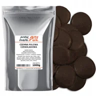 Dodatki do ciast w proszku - POLEWA CZEKOLADOWA CIEMNA 1kg Do rozpuszczania Krążki do deserów Kol-Pol - miniaturka - grafika 1