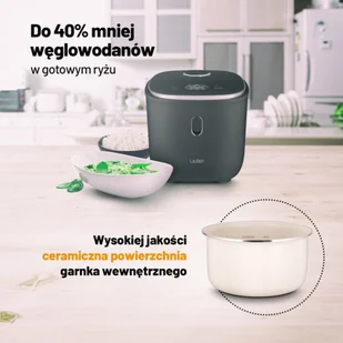 Ryżowar Lauben Low Sugar Rice Cooker 3000AT - Szybkowary - miniaturka - grafika 7