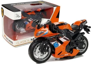 Motocykl z Naciągiem 1:14 Pomarańczowy - Samochody i pojazdy dla dzieci - miniaturka - grafika 6