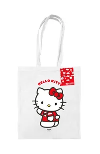 Torba bawełniana na zakupy Hello Kitty Wave na ramię A4 z nadrukiem Na prezent - Torby i wózki na zakupy - miniaturka - grafika 1