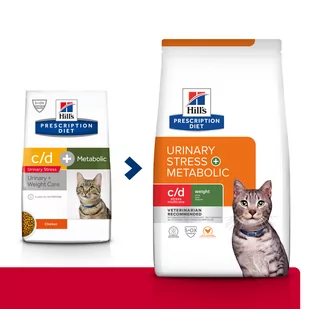 HILL'S PD Prescription Diet c/d Urinary Stress+ Metabolic Feline 1,5kg + niespodzianka dla kota GRATIS! - Sucha karma dla kotów - miniaturka - grafika 2