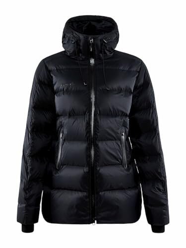 Craft ADV EXPLORE DOWN Jacket kurtka puchowa damska XXL | czarna | regulowany kaptur i wysoki kołnierz | wodoodporna kurtka zimowa damska | wiatroszczelna parka puchowa damska