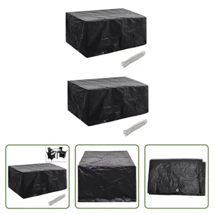 The Living Store Pokrowce na meble ogrodowe 2 szt. 8 oczek 180x140 cm - Pokrowce na meble ogrodowe The Living Store Pokrowce na meble ogrodowe 2 szt. 8 oczek 180x140 cm - Pokrowce na meble ogrodowe - miniaturka - grafika 1