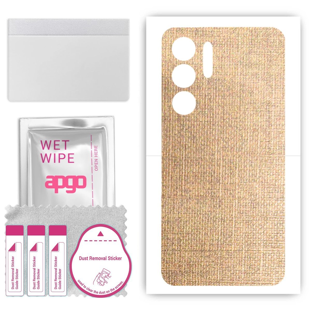 Folia naklejka skórka strukturalna na TYŁ do ZTE Nubia Red Magic 9S Pro - Tkanina Denim Beżowy - apgo SKINS