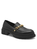 Mokasyny damskie - DeeZee Loafersy BE ON TIME HL995-1 Czarny - miniaturka - grafika 1