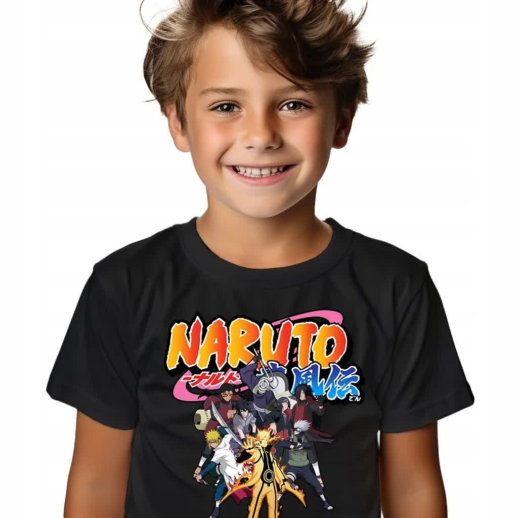 KOSZULKA T-SHIRT DZIECIĘCA CZARNY NA PREZENT NARUTO ROZMIAR 146 RÓŻNE WZORY