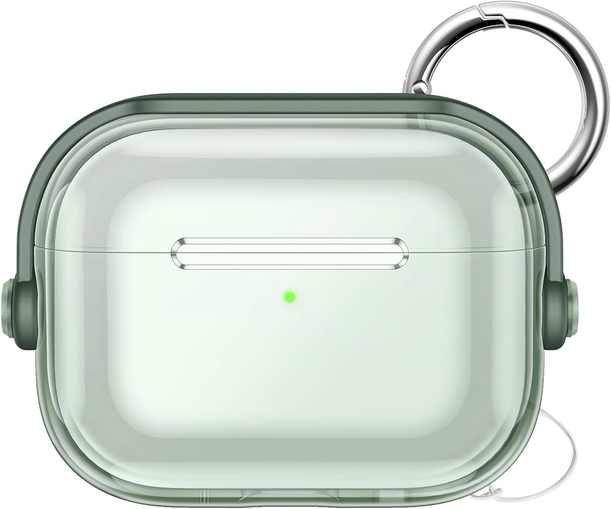 JETech Przezroczyste Etui z Bezpiecznym Zamknięciem dla AirPods Pro 3 (2025) z Brelokiem, Wysoce Przezroczysty Miękki TPU, Odporny na Wstrząsy Ochro..