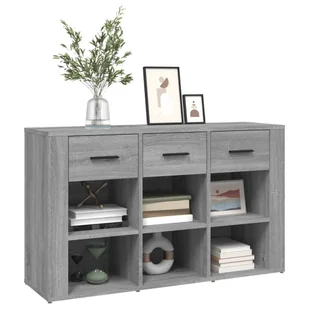 Lumarko Szafka, szary dąb sonoma 100x30x59,5 cm materiał drewnopochodny - Szafki do salonu - miniaturka - grafika 5