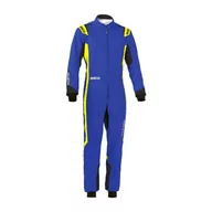 Odzież do sportów motorowych - Kombinezon kartingowy Sparco THUNDER MY22 niebiesko-żółty (CIK-FIA) - miniaturka - grafika 1