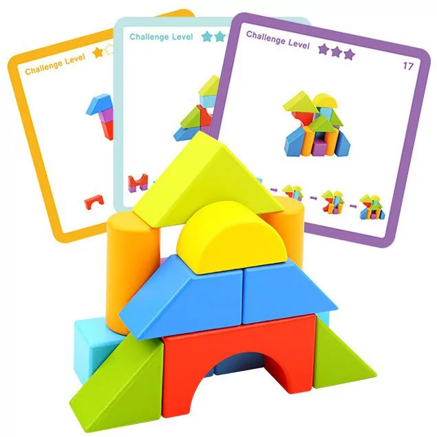 Block Tooky Toy TOOKY TOY Gra Drewniane Klocki Game TL386