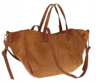 Torebka Damska Shopperka łódka Pojemna Duża torba zamszowa CM9872 Brązowa - Torby i wózki na zakupy Torebka Damska Shopperka łódka Pojemna Duża torba zamszowa CM9872 Brązowa - Torby i wózki na zakupy - miniaturka - grafika 1