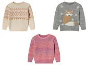 Swetry dla dziewczynek - lupilu® Sweter dziecięcy z okrągłym dekoltem - miniaturka - grafika 1