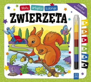 Aksjomat MAŁY ARTYSTA KOLORUJE ZWIERZĘTA praca zbiorowa - Książki edukacyjne - miniaturka - grafika 2