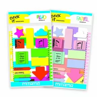 Gadżety  do biura - Zestaw karteczek samoprzylepnych (A4, wpinane do segregatora lub zeszytu)(Pastelowe, Fluo) - miniaturka - grafika 1