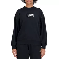 Bluzy sportowe damskie - Bluza New Balance WT33514BK - czarna - miniaturka - grafika 1