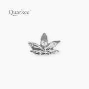 Półfabrykaty do biżuterii - Quarkee 18K Gold Hemp Leaf / Cannabis / Konopie - miniaturka - grafika 1