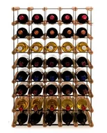 Stojaki na wino - Regał Na Wino Stojak Na 40 Butelek Szklanych/ Pet — Rw-8/ 5X8 — Brązowy Brązowy Metal + Drewno Rw-8-5X8-40_O_Br / Wamar-Sosenka - miniaturka - grafika 1