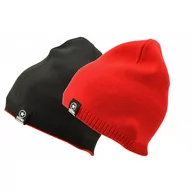 Czapki damskie - Dwustronna Męska Zimowa Czapka Czarny/Czerwony - L/XL REDSD ST-514A - miniaturka - grafika 1
