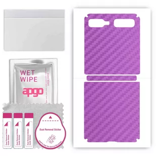 Folia naklejka skórka strukturalna na TYŁ do Samsung Galaxy Z Flip 5G -  Carbon Fioletowy - apgo SKINS - Szkła hartowane na telefon - miniaturka - grafika 1