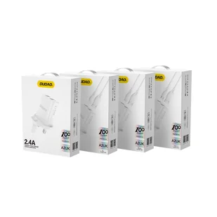 Dudao ładowarka sieciowa wtyczka UK (Wielka Brytania) 2xUSB-A 2.4A biała + kabel USB-A - USB-C biały - Ładowarki do telefonów - miniaturka - grafika 5