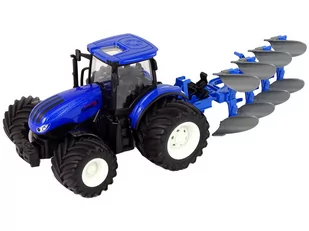 Traktor Zdalnie Sterowany 1:24 Niebieski Pług Metal - Zabawki zdalnie sterowane - miniaturka - grafika 2