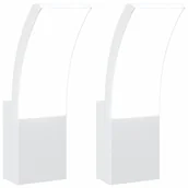 Lampy ogrodowe - vidaXL Kinkiety zewnętrzne LED, 2 szt., białe, odlewane aluminium - miniaturka - grafika 1