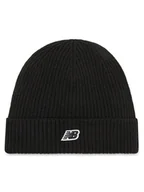 Czapki damskie - New Balance Czapka Winter Watchman Beanie Patch V3.0 LAH53008BK Czarny - miniaturka - grafika 1