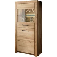 Kredensy - Kredens IV Drewniany z Dębu Olejowanego Lewy WZ-0169-0601 WZ-0169 G+K Meble Niklowany Srebrny - miniaturka - grafika 1