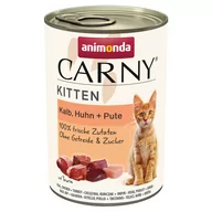 Mokra karma dla kotów - Animonda Carny Kitten, 12 x 400 g - Cielęcina, kurczak i indyk - miniaturka - grafika 1