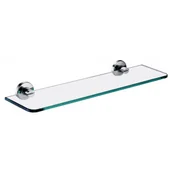 Półki łazienkowe - FERRO ASM13 SMILE półka szklana, chrom - miniaturka - grafika 1