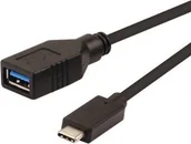 Kable USB - Kabel USB Roline USB-C - USB-A 0.15 m Czarny 11.02.9030 - miniaturka - grafika 1