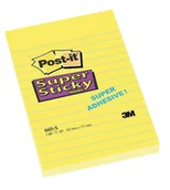 Etykiety samoprzylepne i bloki etykiet - POST-IT-3M Bloczek samoprzylepny POST-IT Super Sticky 660-S) 102x152 mm 1x75 kart żółty - miniaturka - grafika 1