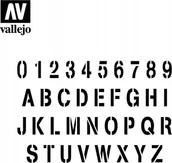 Pieczątki - Vallejo Vallejo: Stencils - Stamp Font - miniaturka - grafika 1