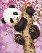 Malowanie po numerach - Symag Obraz Paint it! Malowanie po numerach. Panda na drzewie wiśni GXP-792670 - miniaturka - grafika 1