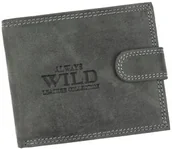 Portfele - Portfel Męski Skórzany WILD Skóra Licowa Duży Poziomy Z Zapięciem RFID N992L 12,5 x 10,5 x 2 [cm] - miniaturka - grafika 1