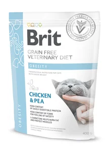 Brit VET Brit Veterinary Diet Obesity Chicken&Pea Sucha Karma dla kota op 400g - Sucha karma dla kotów - miniaturka - grafika 2