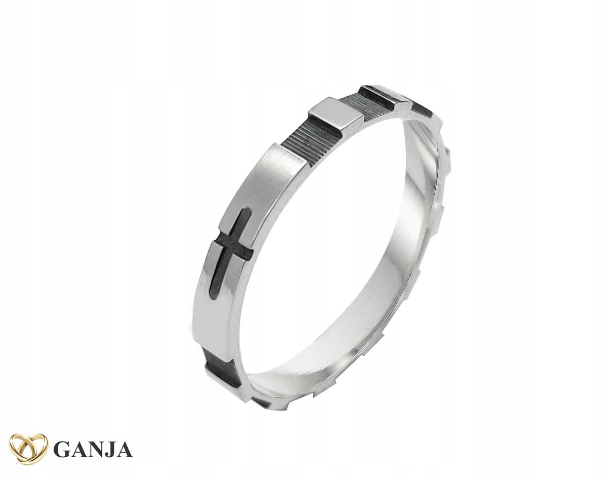 Różaniec, koronka oksydowana srebrna próba 925