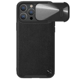 Nillkin CamShield Leather S Case etui iPhone 14 Pro Max pokrowiec z osłoną na aparat czarny - Etui i futerały do telefonów - miniaturka - grafika 1