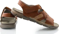 Sandały męskie - Sandały męskie Josef Seibel John skórzane brązowe 43 - miniaturka - grafika 1