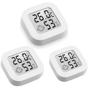 Stacje pogodowe - Miniaturowy termohigrometr do wnętrz, monitor temperatury i wilgotności, wskaźnik poziomu komfortu, 3 sztuki - miniaturka - grafika 1