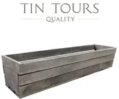 Donice - DUŻA SZARA DREWNIANA SKRZYNKA NA KWIATY I ZIOŁA 70x18x15 cm - miniaturka - grafika 1