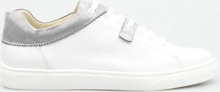 Clasicco Tenisówki skórzane z mieniącymi się wstawkami białe szare Classico-38 - Trampki damskie - miniaturka - grafika 1