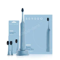 Szczoteczki elektryczne - Zestaw SEYSSO Color Basic Blue Sky szczoteczka soniczna z 3 końcówkami - miniaturka - grafika 1