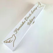 Gadżety dla niej i dla niego - Pudełko Na Świece Chrzcielną Pamiątka Chrztu Świętego Z Imieniem - miniaturka - grafika 1